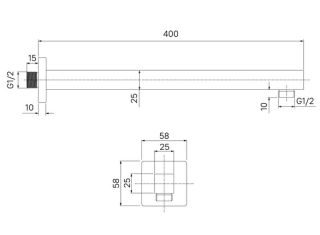 Кронштейн для верхнего душа IDDIS Optima Home OPH40WSi61 белый матовый